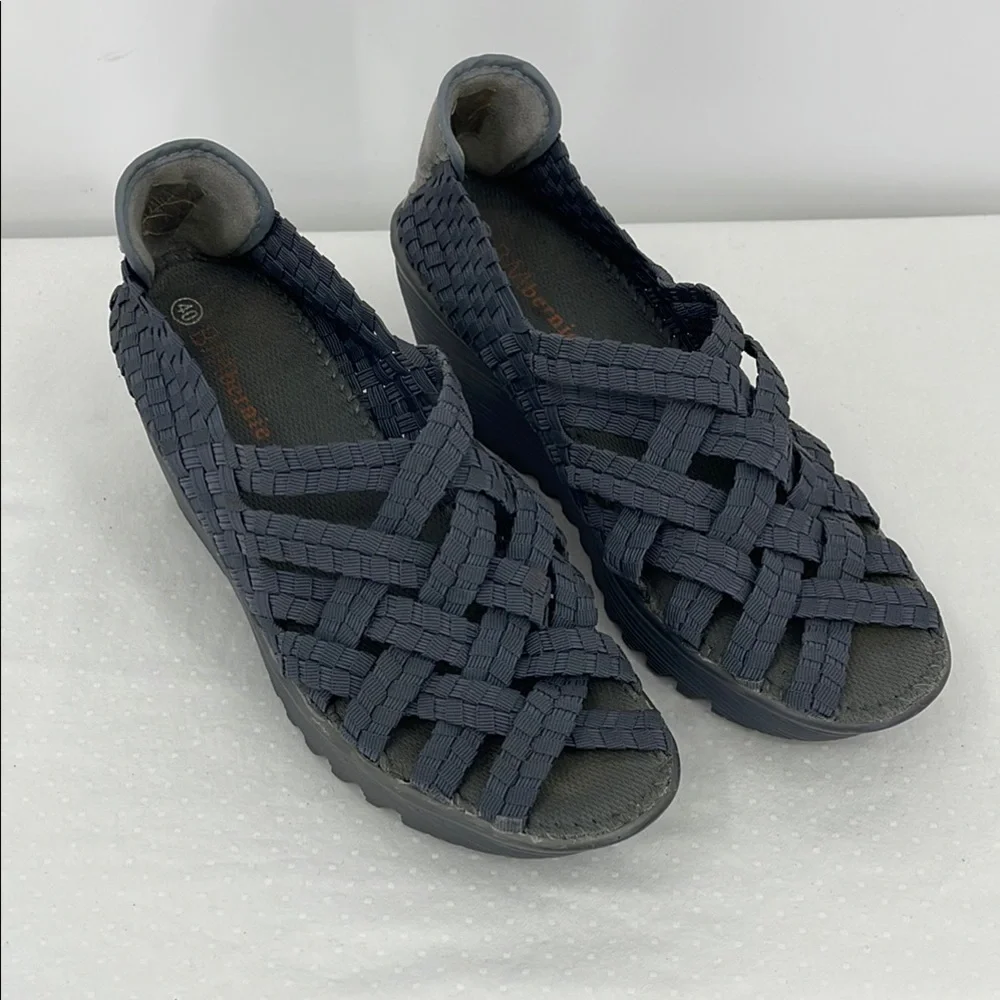 BM BERNIE MEV. WOMENS SIZE 40-US 8.5 Comfortable Woven Slip-On Shoes - gray